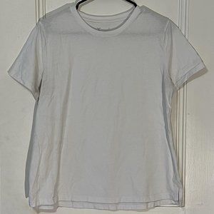 Large Xersion White Tee, White t-shirt casual women's top